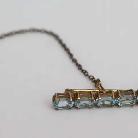 Edwardian Aquamarine 14ct Gold Brooch