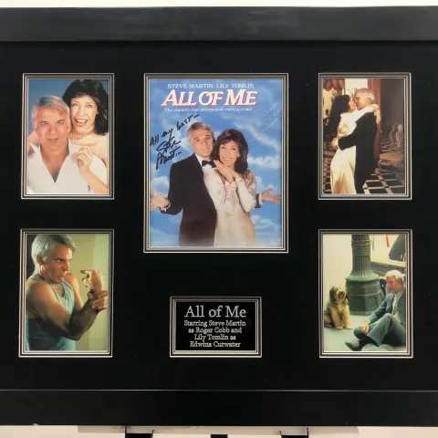 STEVE MARTIN & LILY TOMLIN "ALL OF ME" framed original signature presentation