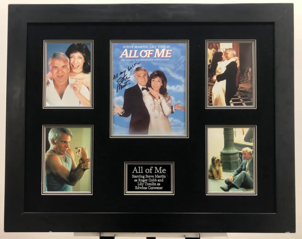 STEVE MARTIN & LILY TOMLIN "ALL OF ME" framed original signature presentation