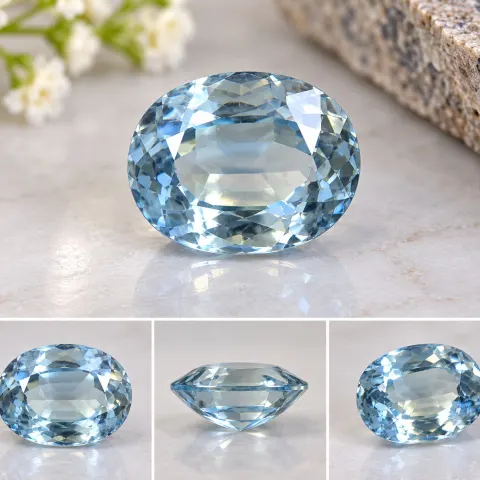 Natural Blue Topaz – 1.96ct – Oval 9.7 x 7mm