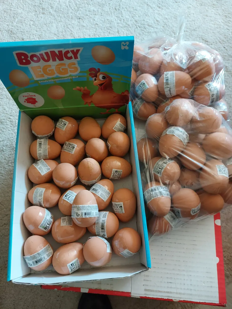 Bouncy Eggs - box of 20 RRp £1.50 each