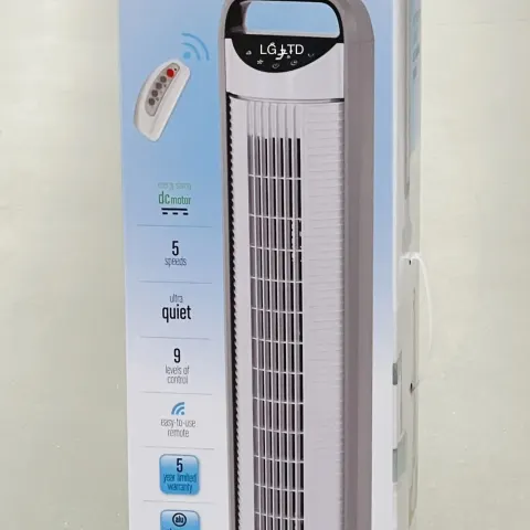 Seville Ultra Slimline Tower Fan White EHF10202K New Sealed Box