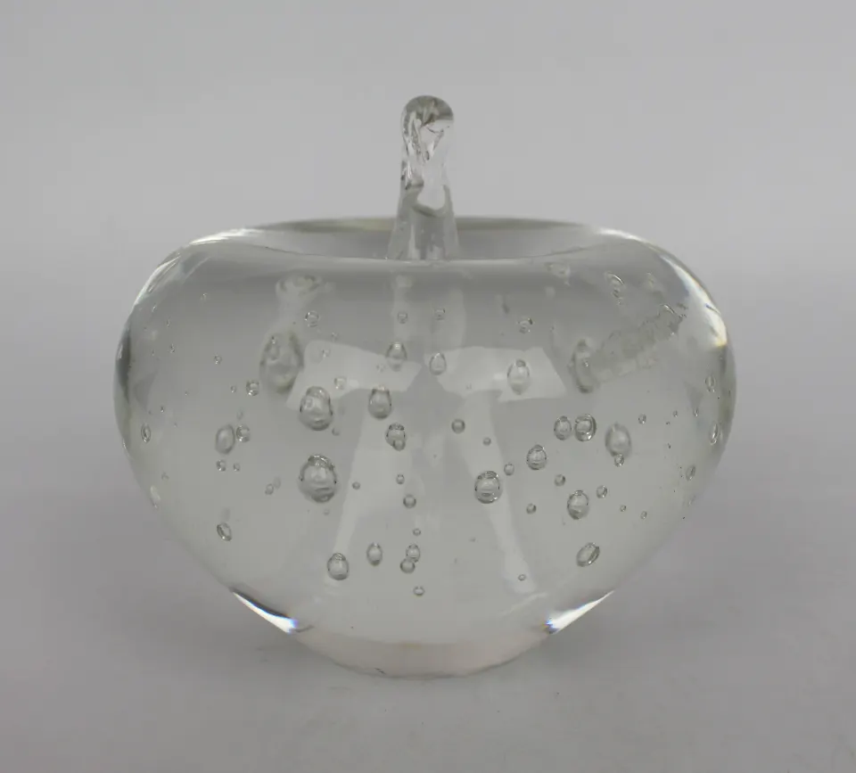 Vintage Glass Apple Form Paperweight