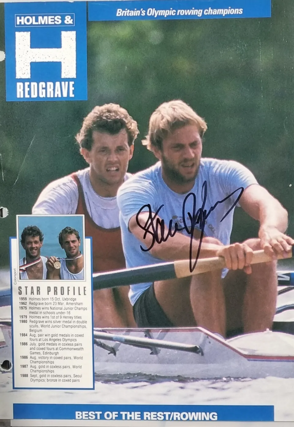 Steve Redgrave Original Signature