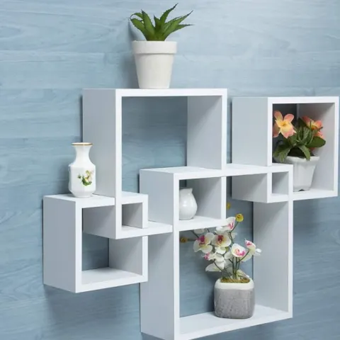 BRAND NEW GATTON DESIGN 4 INTERLOCKED CUBE SHELVING SET