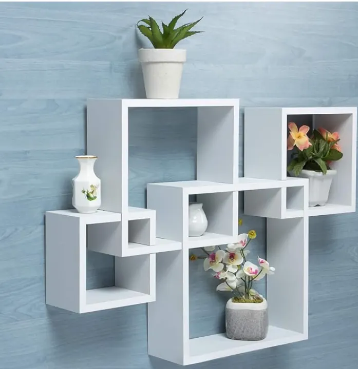 BRAND NEW GATTON DESIGN 4 INTERLOCKED CUBE SHELVING SET
