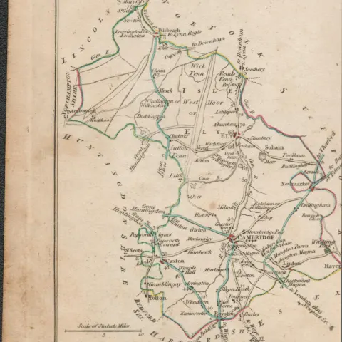 John Cary’s 1791  230 Yrs Old Engraved Map Buckinghamshire & Cambridgeshire.