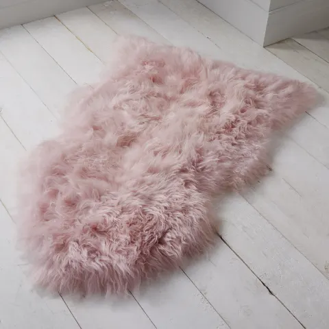 Blush Pink Sheepskin Rug XXL RRP - £140