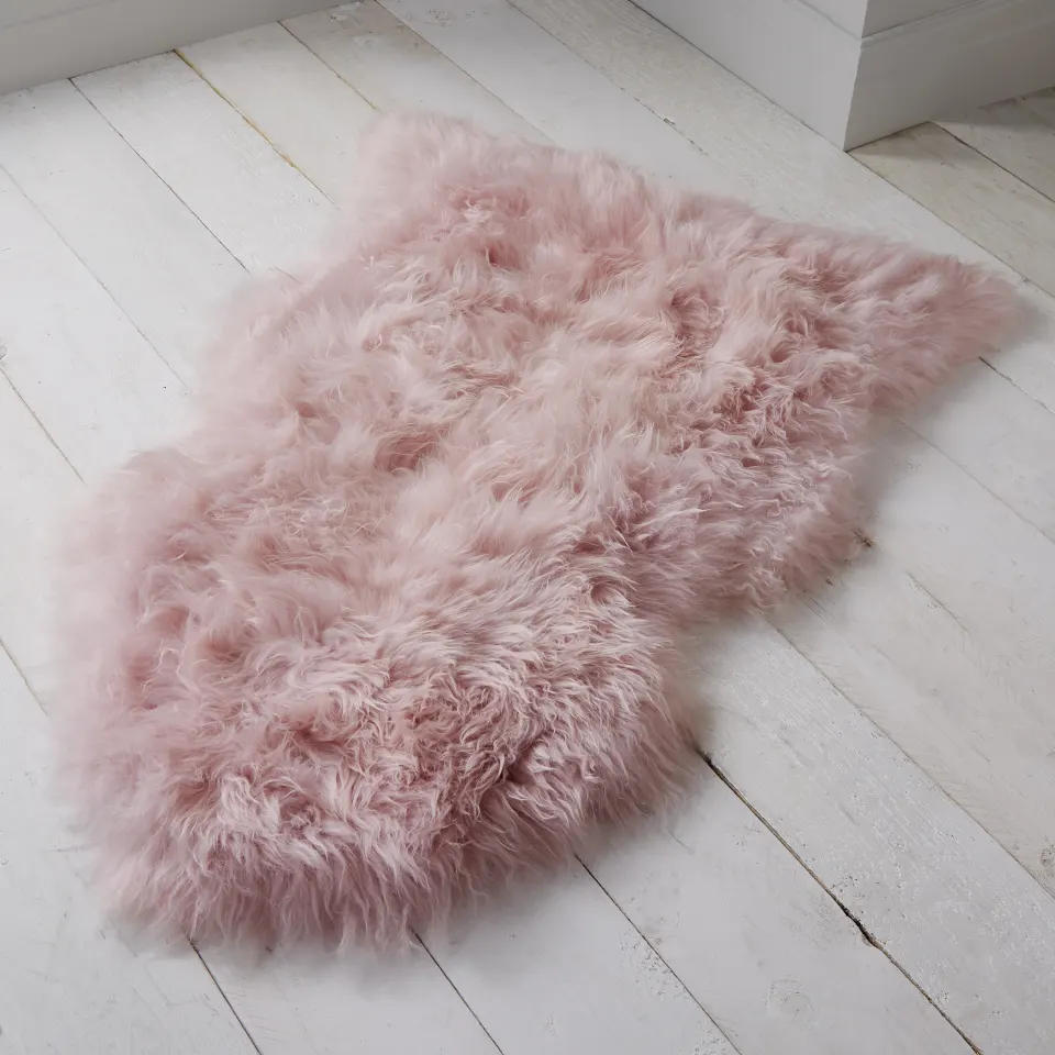 Blush Pink Sheepskin Rug XXL RRP - £140