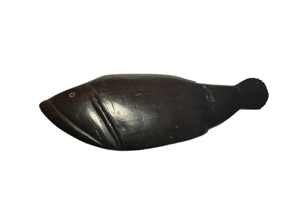 Tribal art: Wooden fish 19th century AD