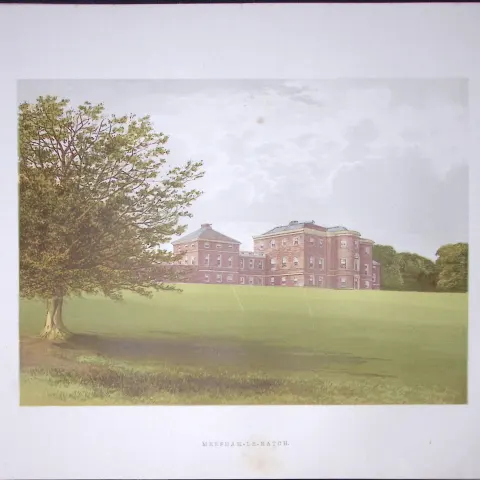 Mersham-Le-Hatch Kent 160 Years-Old Gilt-Edge Coloured Antique Book Plate-11
