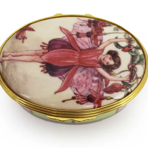 Royal Worcester The Connoisseur Collection Fuchsia Fairy Trinket Box