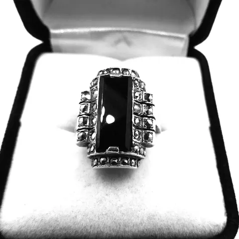 Sterling Silver Ring In The Art Deco Style