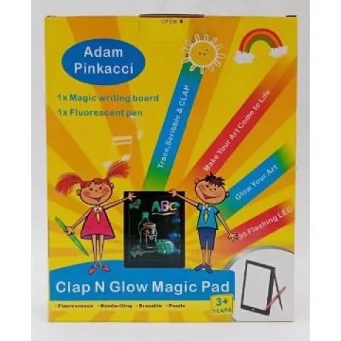 10 x Adam Pinkacci Clap N Glow Magic Writing Pad With Flourescent Pen RRP £