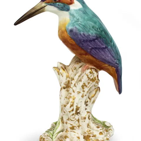 Royal Worcester Kingfisher 2666 Birds on Stumps