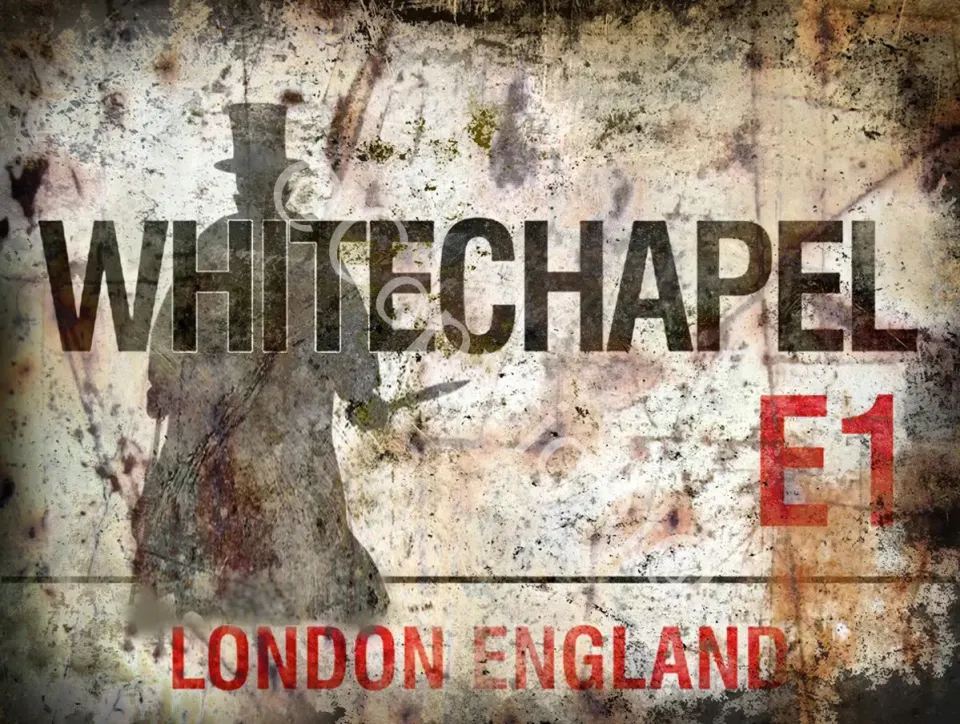 Jack The Ripper Whitechapel Iconic London Landmarks Metal Wall Art