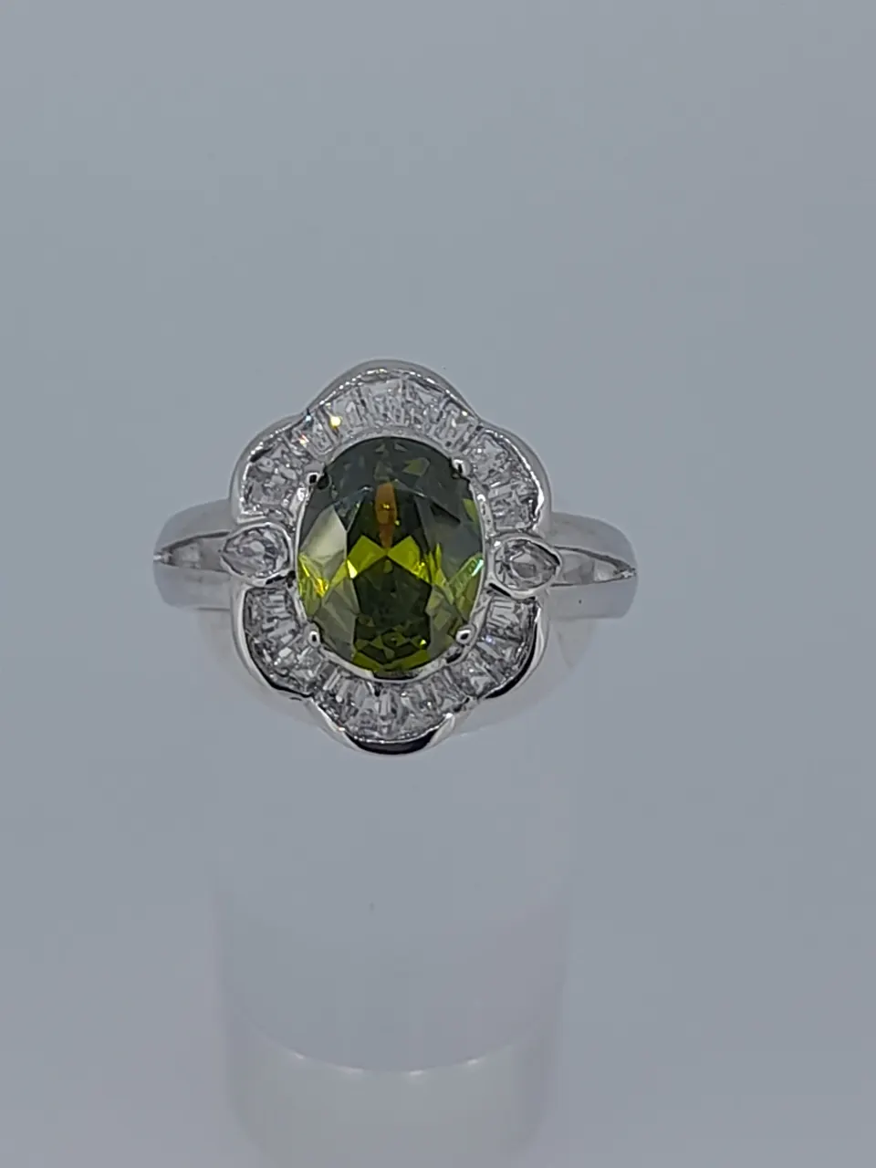 Silver Dress Ring Set With CZ Stones