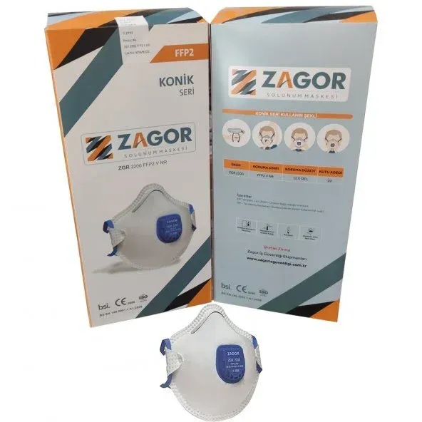 Zagor FFP2 Mask - 200 Masks (10 Packs of 20)