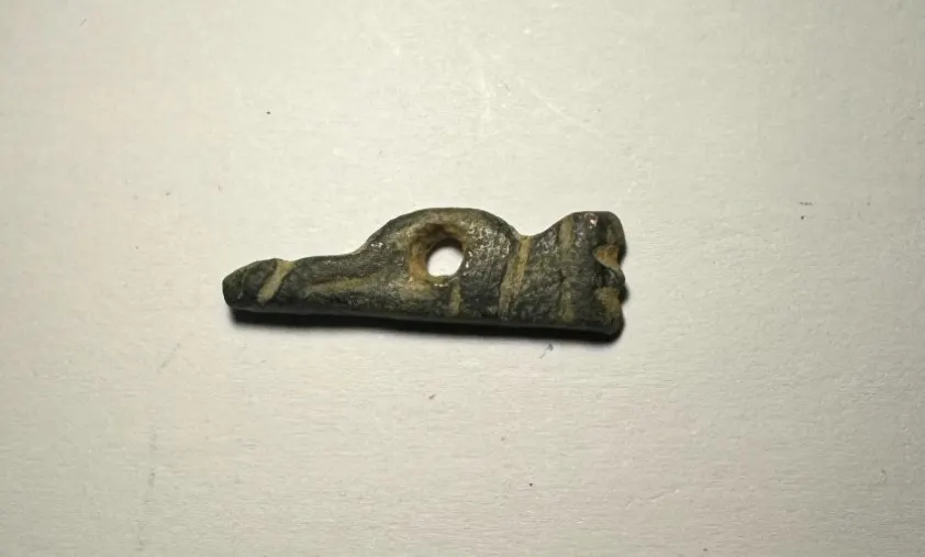 Antiquities: Roman bronze phallic phallus pendant 2x.5cm