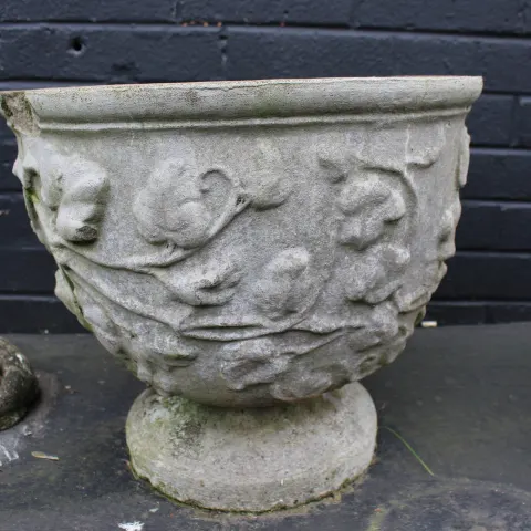 Garden Pot Planter with Floral Decoration
