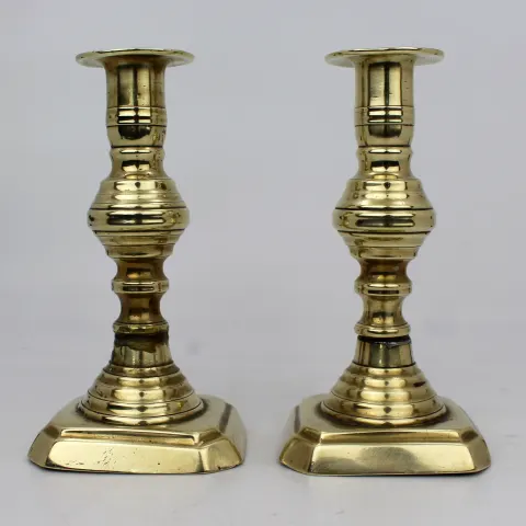 Pair of Antique Brass Candlesticks