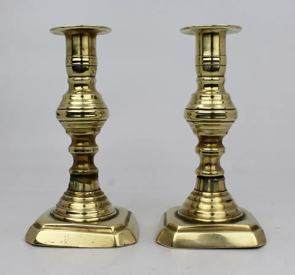Pair of Antique Brass Candlesticks