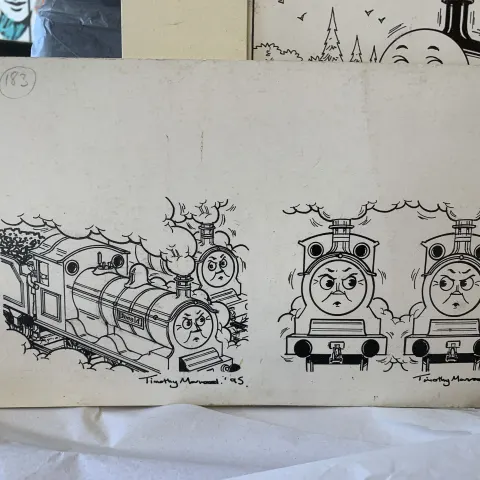 Thomas The Tank Engine & Friends Original Artwork, Signed By Timothy Marwood Engine