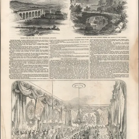 Opening Lancaster & Carlisle Railway  Antique 1846 Newspaper