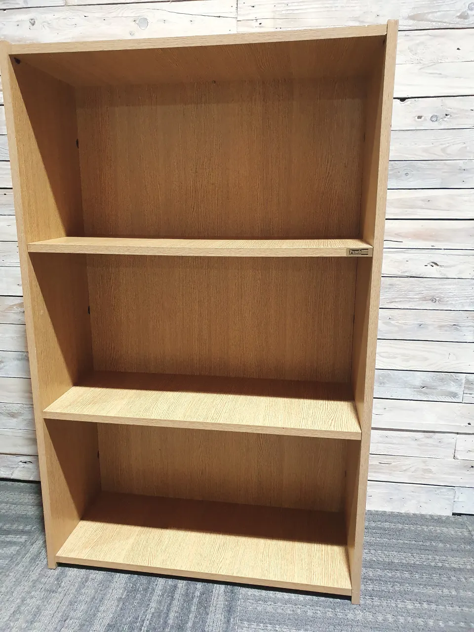 Medium 3 Shelved Bookcase by Punchline. 122cm Tall x 72cm Across x 31cm Deep. Rrp £129