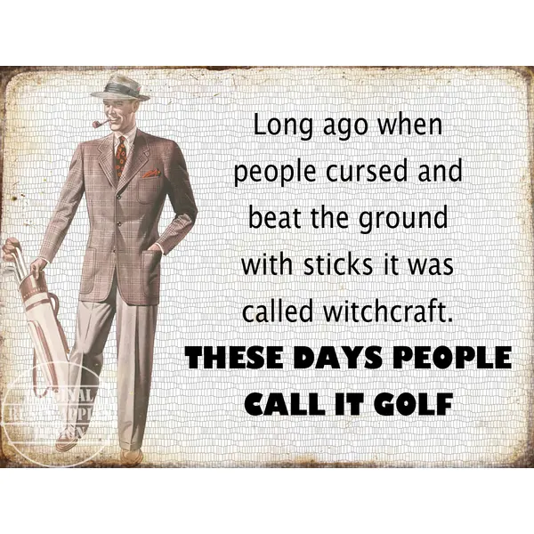 Let's Call It Golf Funny Large Metal Wall Art.