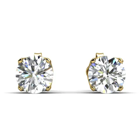 9ct Single Stone Four Claw Set Diamond Earring 0.10 Carats