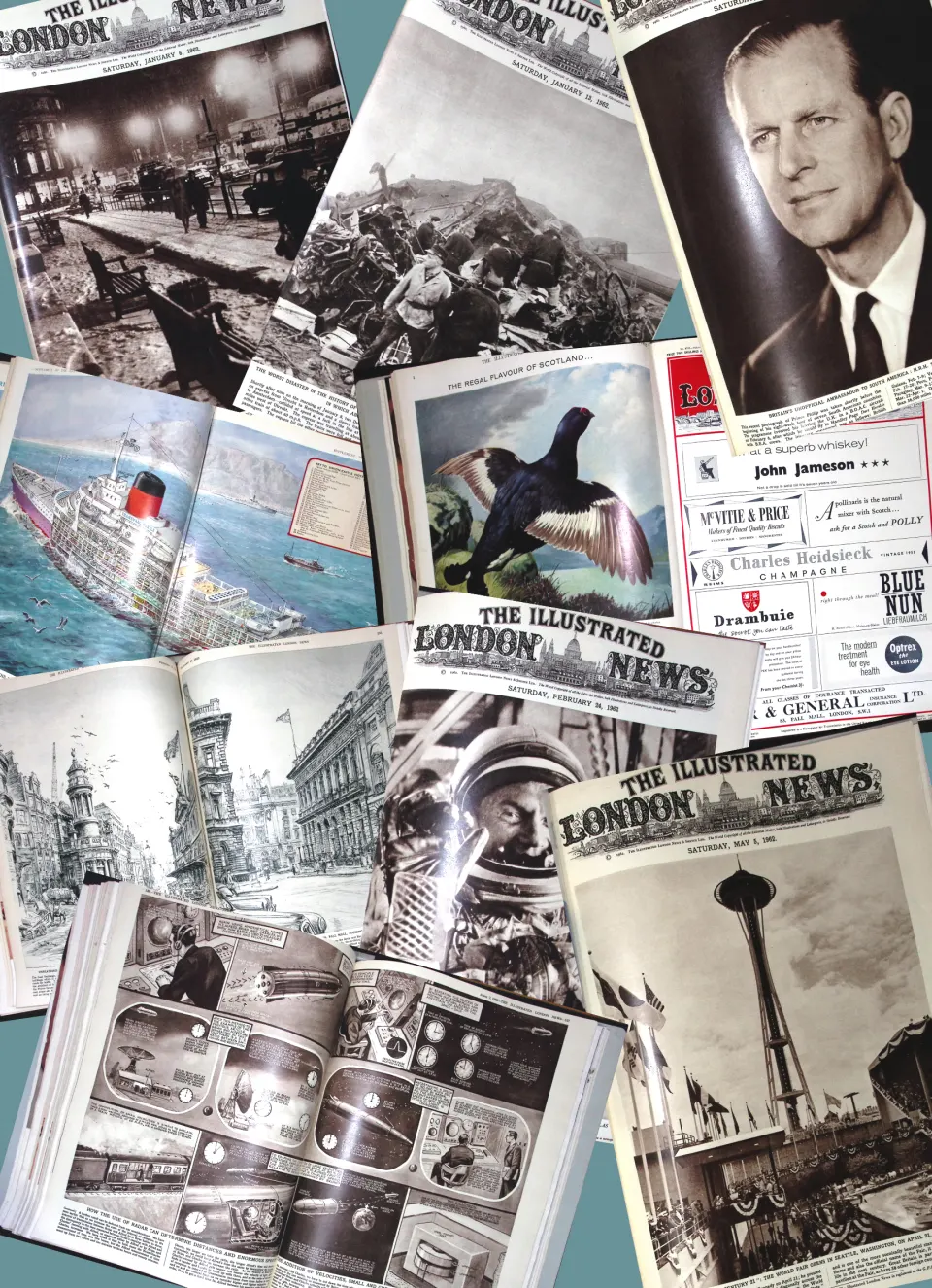 Illustrated London News Removeable Issues 1962 Jan-May Original Folder.