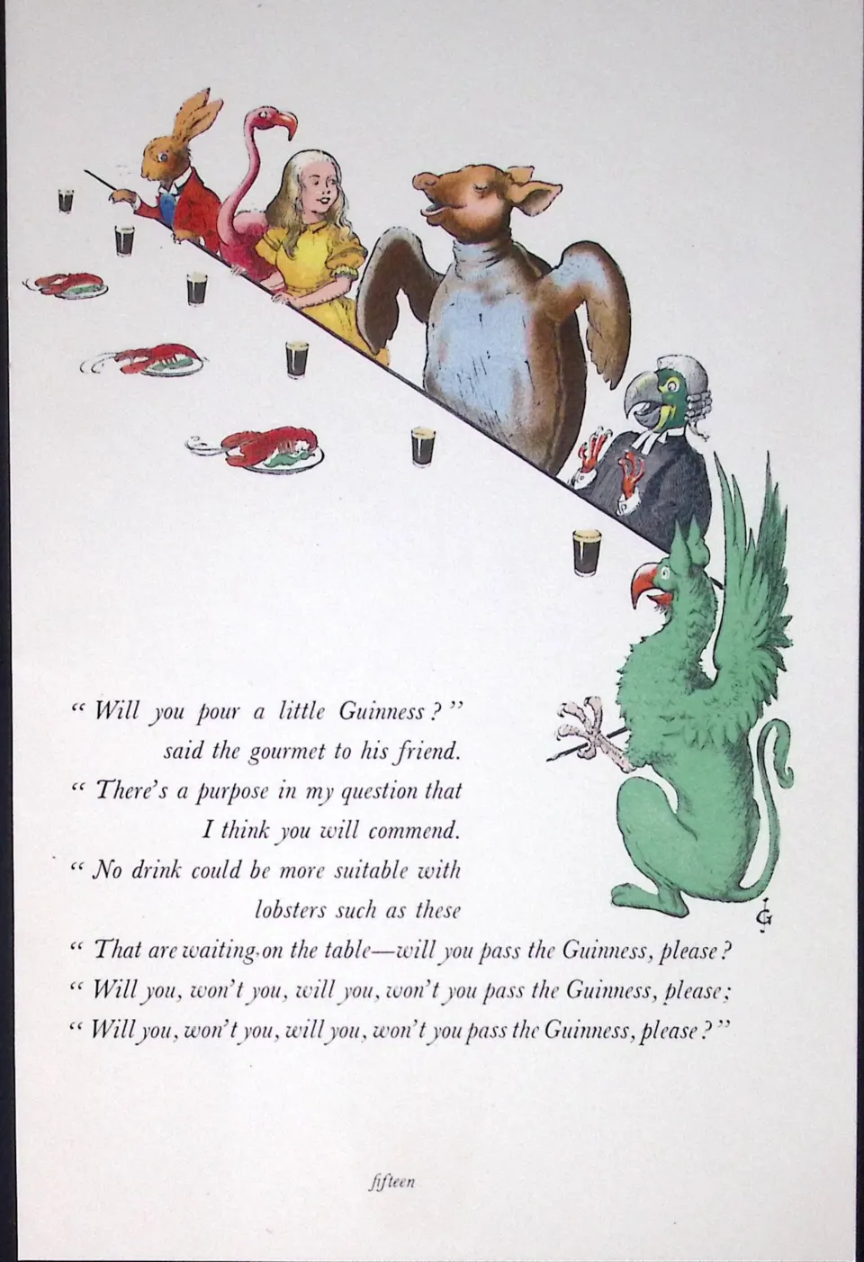Guinness 92 Years-Old Rare  Illustrated by John Gilroy 1933 The Guinness Alice-3.