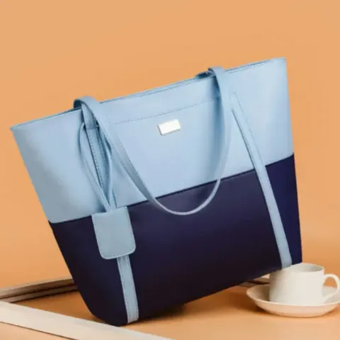 Modern Patchwork Faux Leather Tote Bag – Stylish, Spacious & Durable Everyday Companion