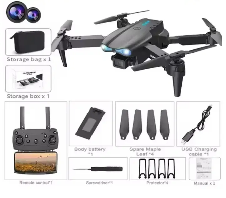 Pro Drone Quadcopter Remote Control Handle Four Axis Aircraft HD 6K Photography