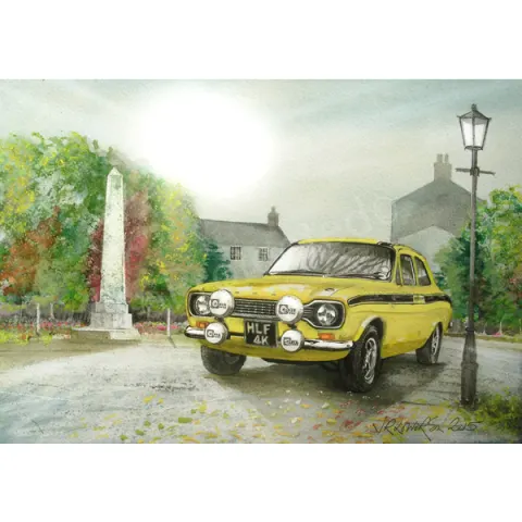 Ford Escort Mexico MK1 1970's Classic British Metal Wall Art