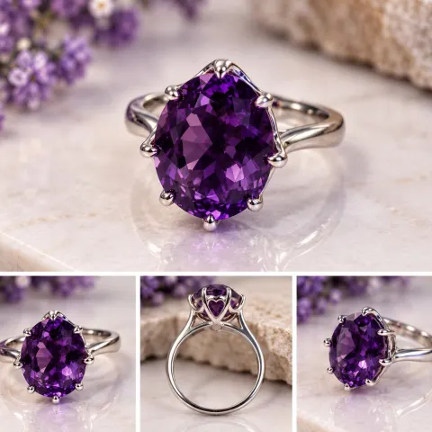 Alexandrite Gemstone Statement Ring