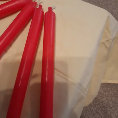 Selection of candles inc red and white