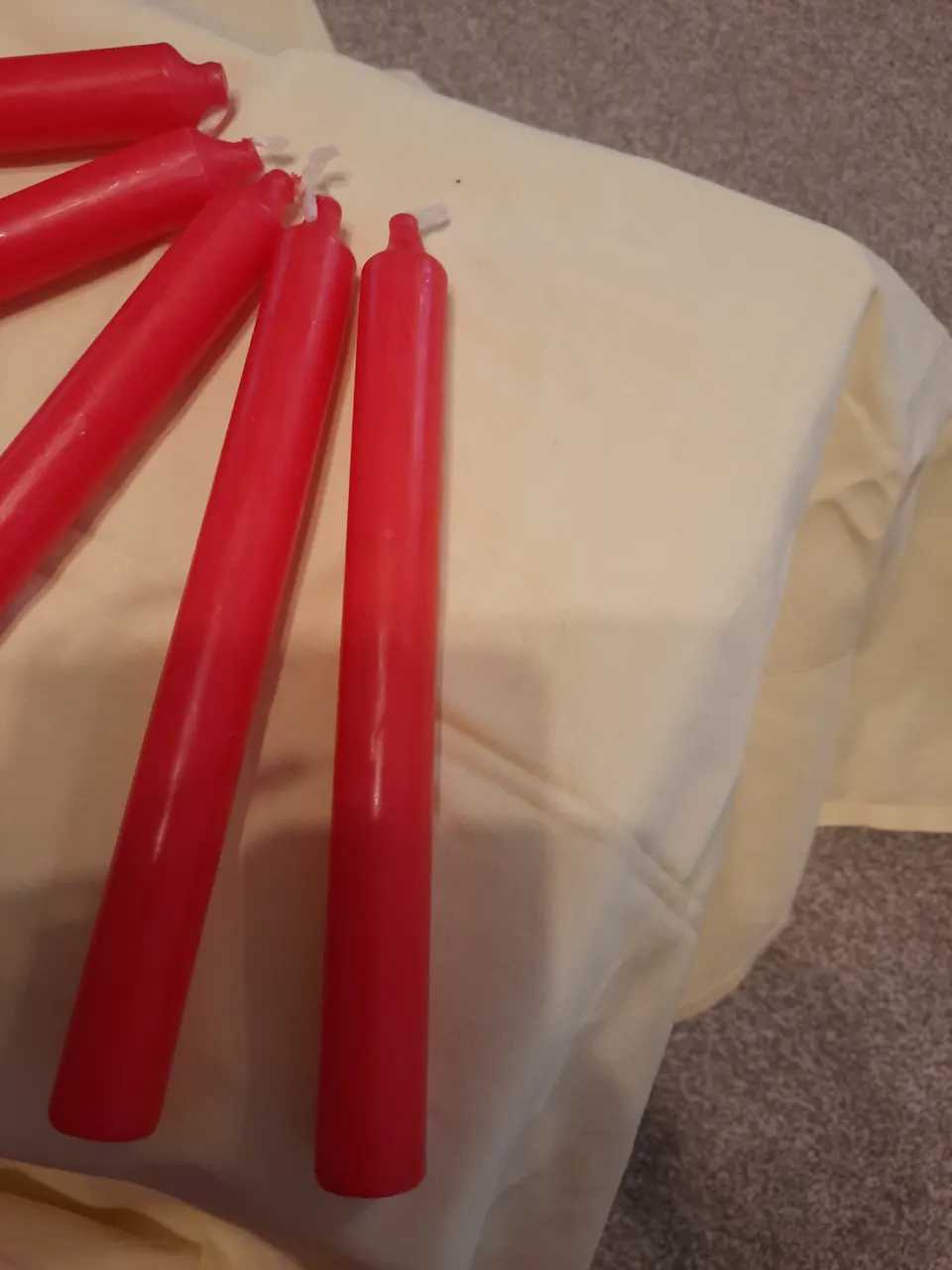 Selection of candles inc red and white