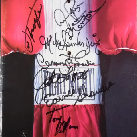 Fight Night boxing programme bearing the original signatures
