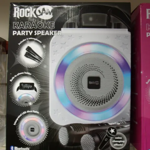 1pc Rockjam Black colour Karaoke machine , 2 mics , bluetooth crystal clear sound and voice changer