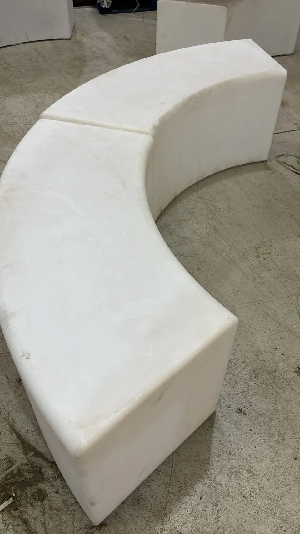 Pair of LED Curved Seats with charger (needs clean sold as is)