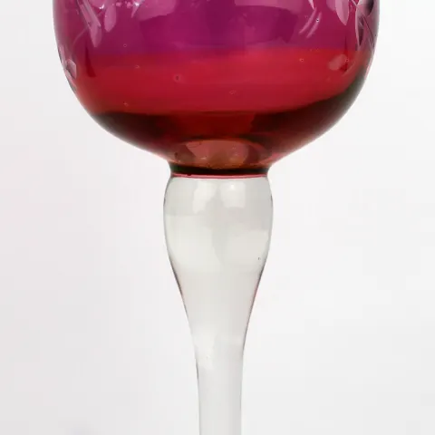 Set of 7 Vintage Cranberry Colour Lustre Glass