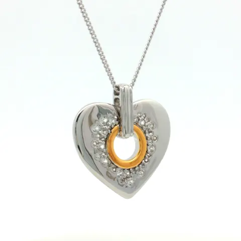 HRD Certified White Topaz Pendant With Curb Chain – 925 Sterling Silver