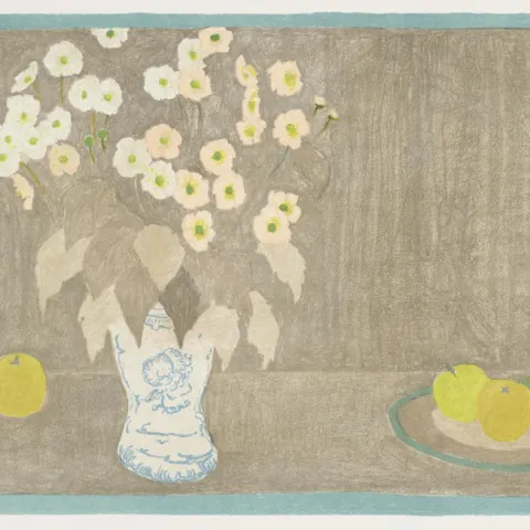 Bernard Myers 'Japanese Anemones' Signed Litograph