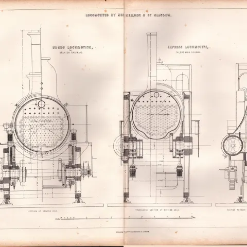 Goods Locomotives Nelson & Co Glasgow  Antique Scarce Diagram-43.