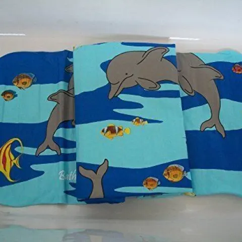 20 X Bath Bed Mat Back Dolphin Non Slip with Suction Mount Blue Childrens With Toys