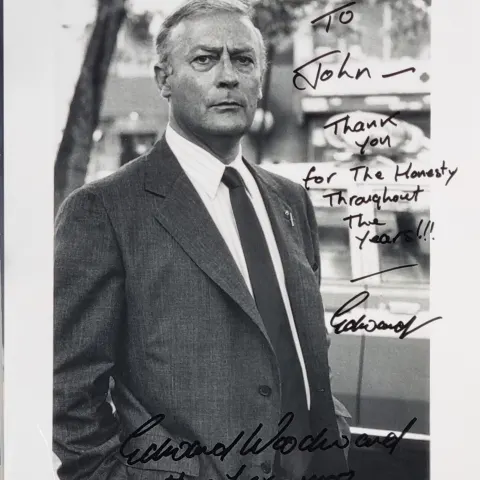 Edward Woodward Original Signature