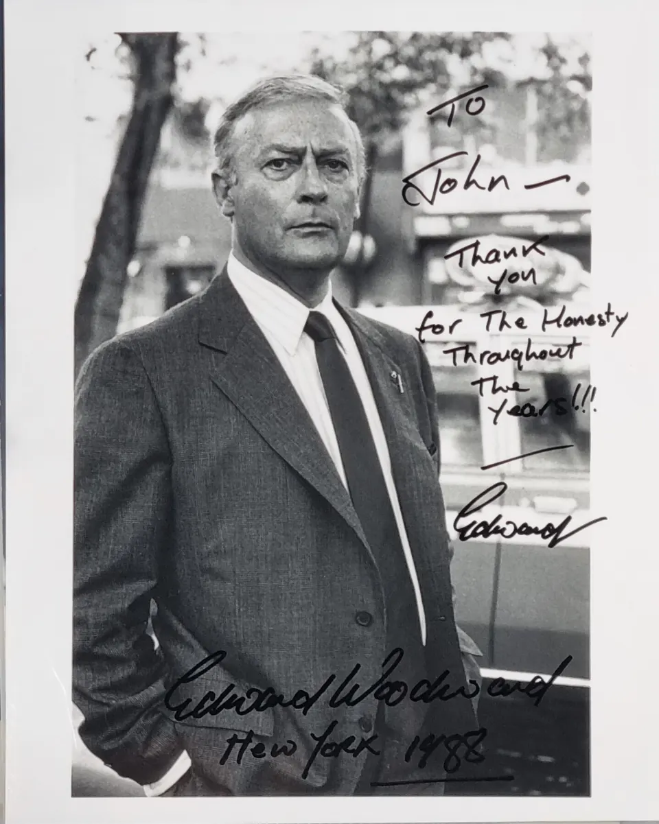 Edward Woodward Original Signature