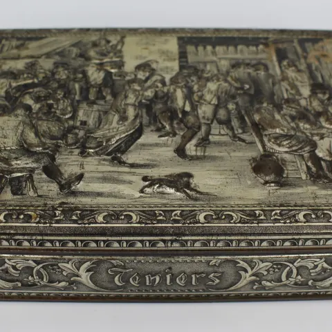 Vintage G.B.Co Belgium Teniers Biscuit Tin